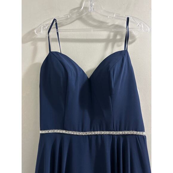 🔴Dancing Queen - 4030 Sweetheart Neck Lace-up‎ Back A-Line Prom Dress Navy Med - Picture 3 of 9